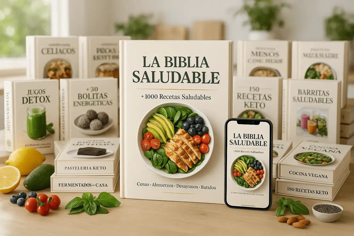 LA BIBLIA SALUDABLE 1000 RECETAS + 24 BONUS